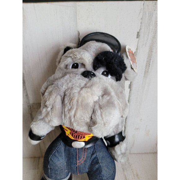 Vintage Harley-Davidson Bulldog biker plush home decor motorcycle - Picture 3 of 10